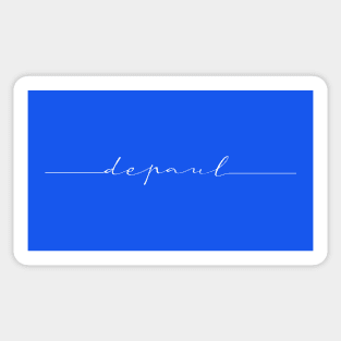 Beautiful hand script of DePaul Sticker